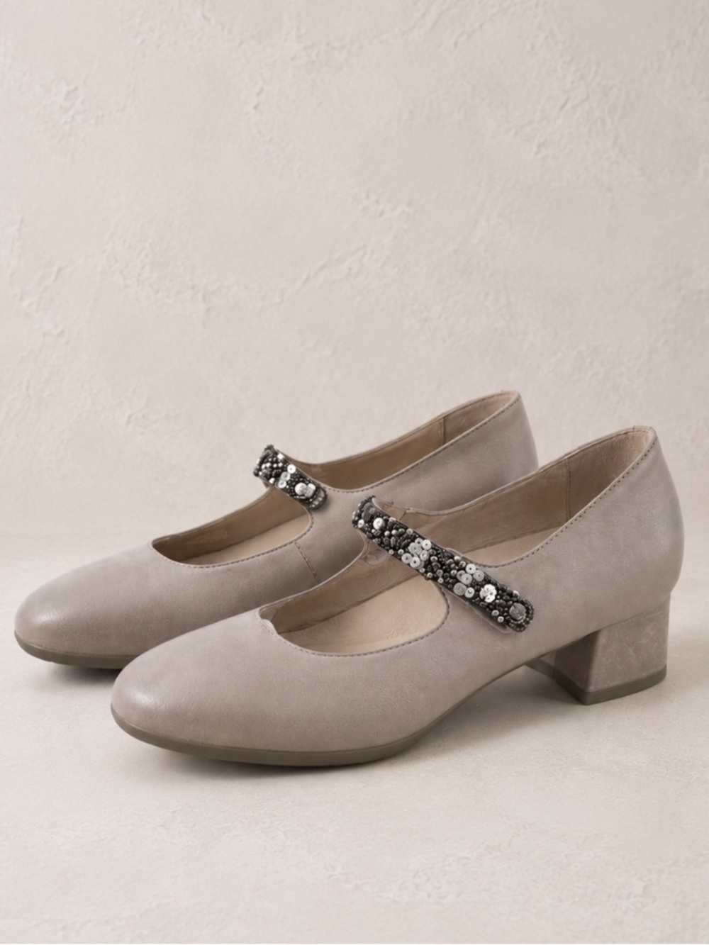 Dansko Pearlina Mary Jane Leather Platform Heeled Pump Womens 40 US 9.5-10 Stone